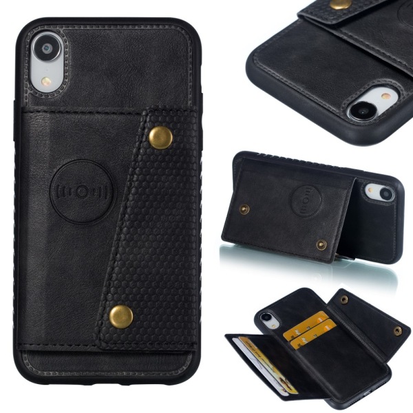 Etui med pung til iPhone XR Sort