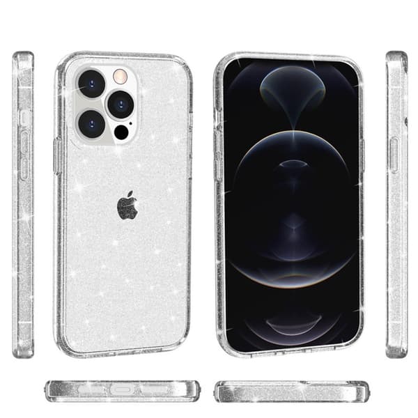 iPhone 14 Pro Max Kuori Glitter Läpinäkyvä