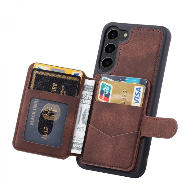 Multi-Slot Cover RFID-suojaus Samsung Galaxy S24 Brown