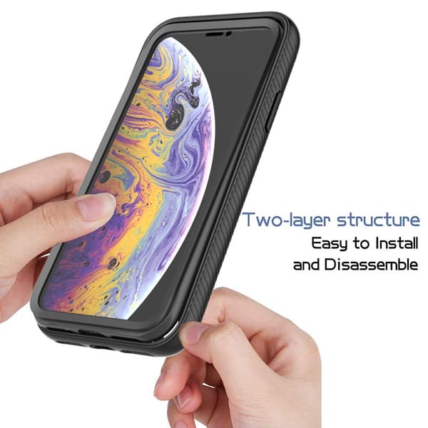 360 Full Cover Edge Case iPhone XS Black