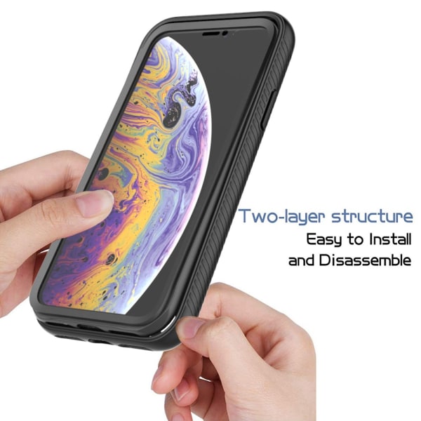 360 Full Cover Edge Case iPhone XS Musta
