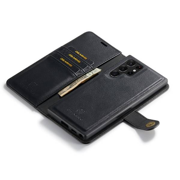 DG.MING 2-in-1 Magnet Wallet Samsung Galaxy S23 Ultra Black