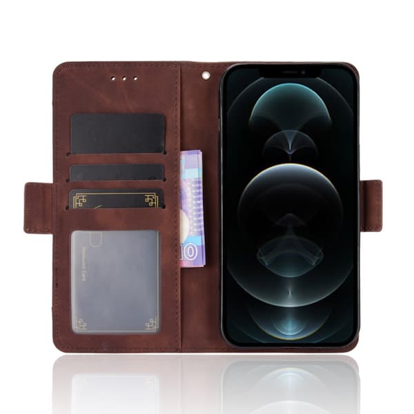 Multi Slot Pung Etui iPhone 13 Pro Max Brun