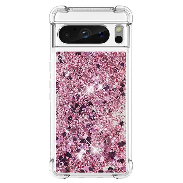 Glitter Bling TPU Skal Google Pixel 8 Pro Roséguld