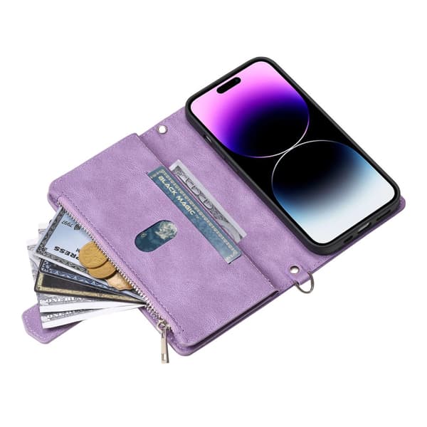 iPhone 16 Pungetui Polstret Lilla