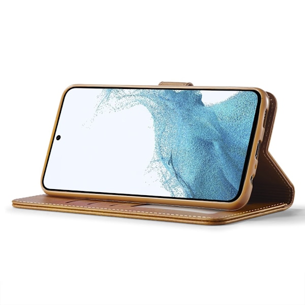 LC.IMEEKE Plånboksfodral Samsung Galaxy S24 FE Cognac