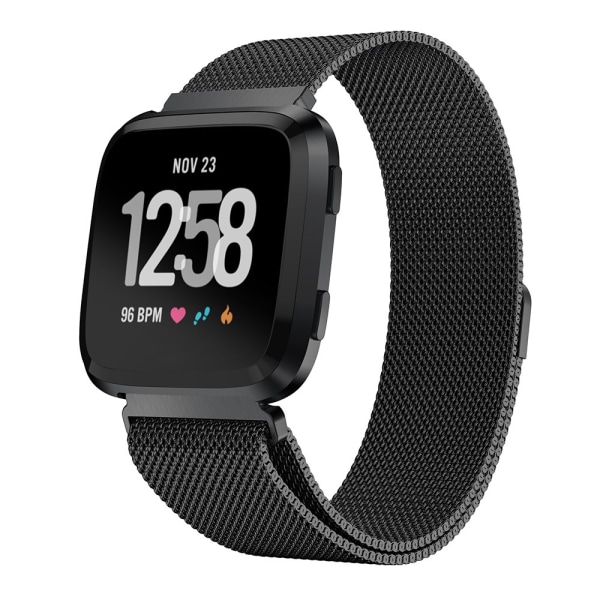 Milanese Loop Armband Fitbit Versa/Versa 2 Svart