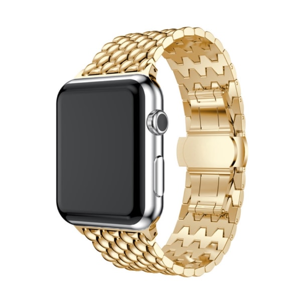 Metallarmband i Fjärilspänne Apple Watch 38/40/41 mm Guld