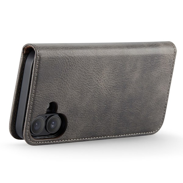 DG.MING 2-in-1 Magnet Wallet iPhone 16 Plus Brown