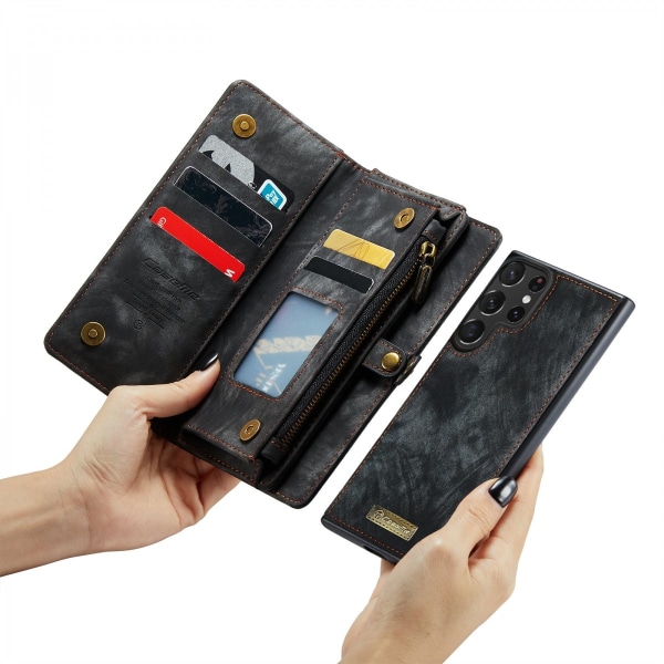 CaseMe Multi-Slot 2 i 1 Pungetui Galaxy S23 Ultra Sort