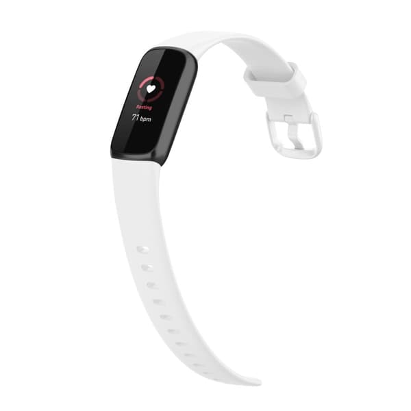 Fitbit Luxe silikonearmbånd i hvid (S)
