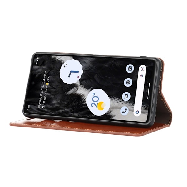 Mobilcover Google Pixel 7a Ægte Læder Brun