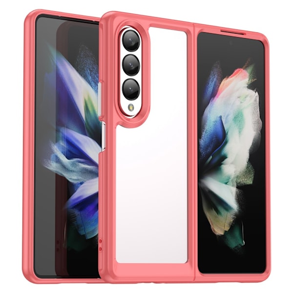 Edge Crystal Hybrid Case Samsung Galaxy Z Fold 4 Rød