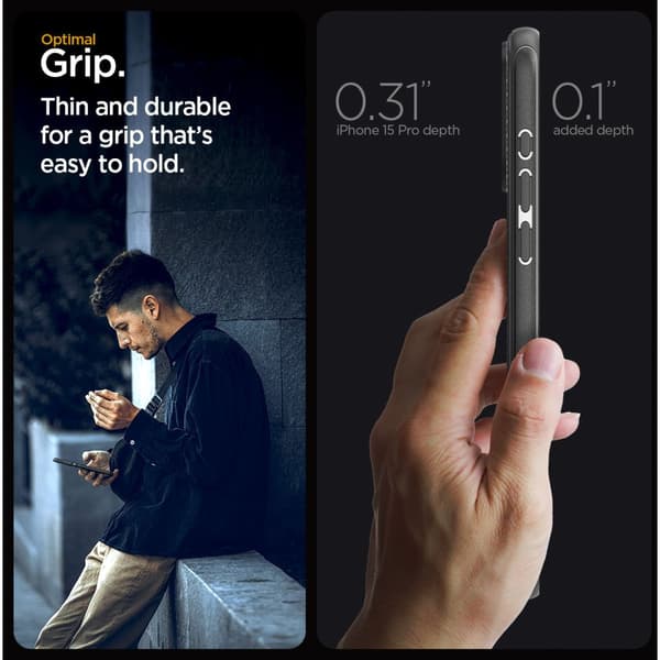 Spigen iPhone 15 Pro Skal MagSafe Armor Svart