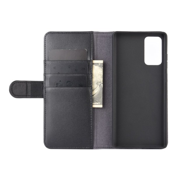 Ægte lædercover Galaxy Note 20 sort