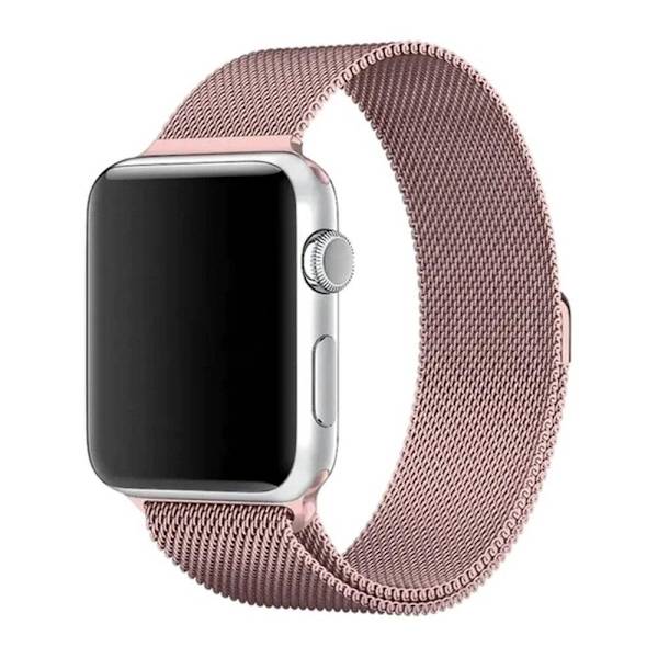 Milanese-lenkki Apple Watchille 42/44/45/49mm Vaaleanpunainen