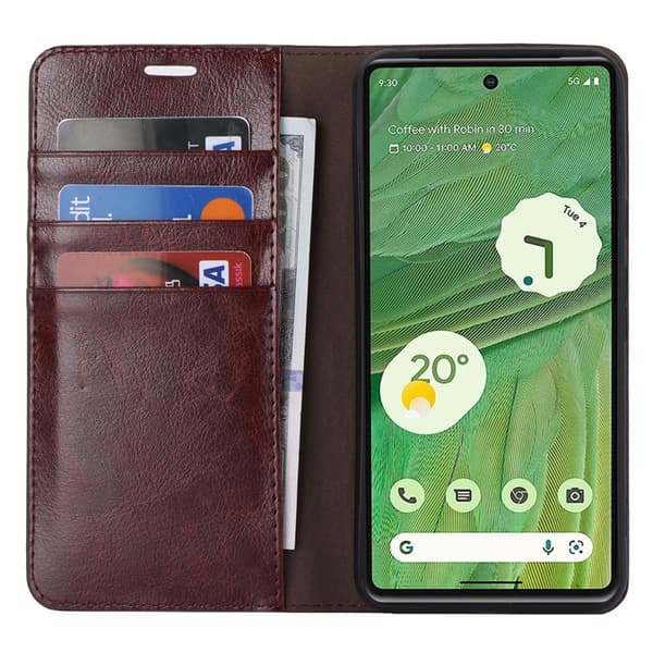 Mobilcover Google Pixel 8 Pro Ægte Læder Brun