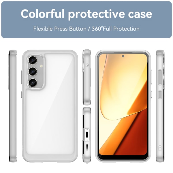 Samsung Galaxy S23 FE:n hybridi Edge -kotelo, läpinäkyvä