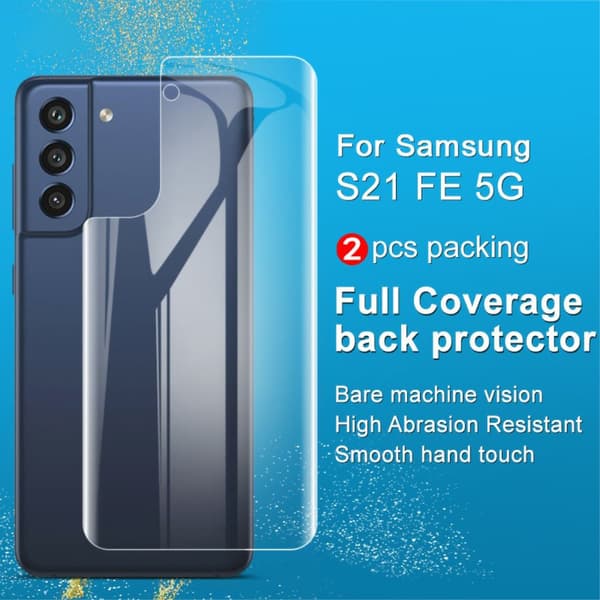 Imak 2-pack Hydrogel-taustasuojat Samsung Galaxy S21 FE -puhelimeen