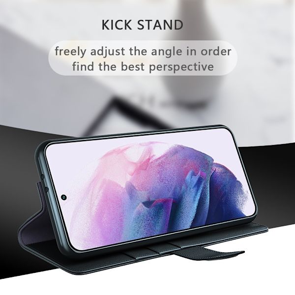 Ægte lædercover Samsung Galaxy S22 Sort