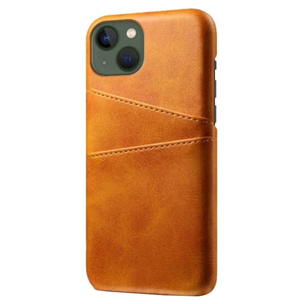 Läderskal Med Kortfack iPhone 15 Plus Cognac