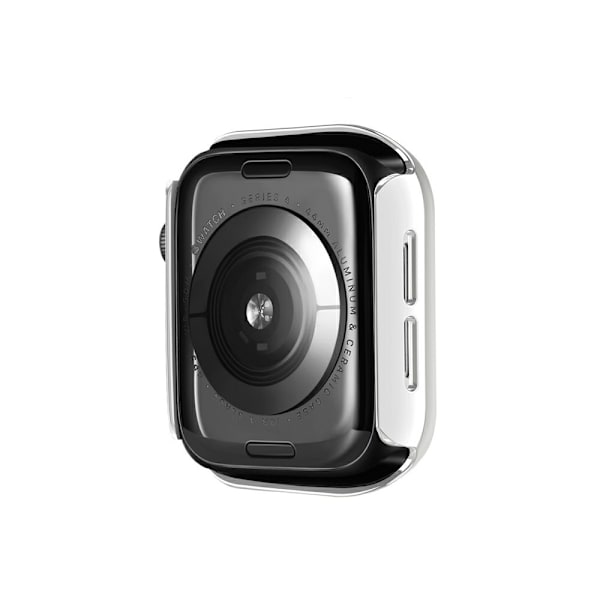 Apple Watch 44mm Skal og Skærmbeskyttelse Hærdet Glas Sølv