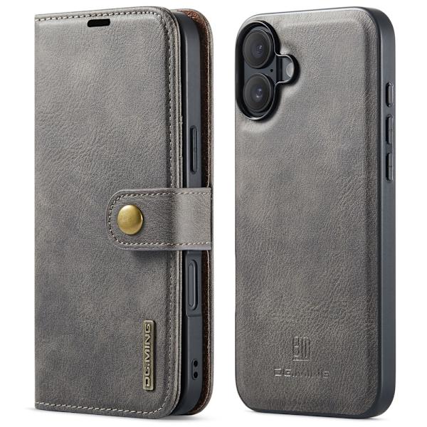 DG.MING 2-in-1 Magnet Wallet iPhone 16 Brown