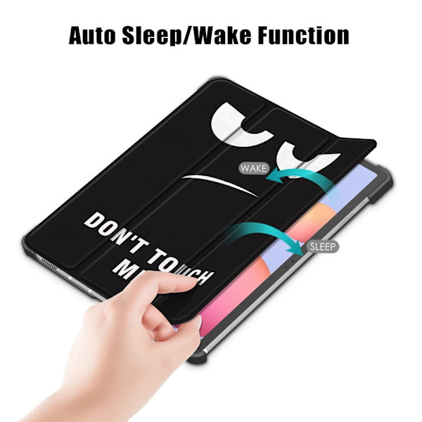 Samsung Galaxy Tab S7 Plus/S8 Plus Etui Tri-fold Don't Touch M