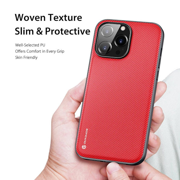 Dux Ducis Fino -sarjan kuori iPhone 14 Pro Max -punainen
