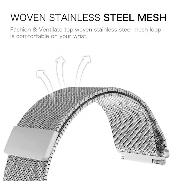 Milanese Loop Armband Huawei Watch GT/GT 2 46mm/GT 2e Silver