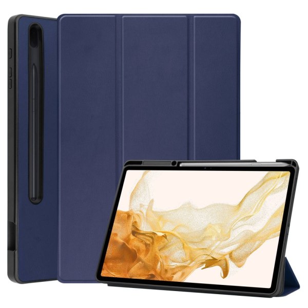 Etui Tri-Fold Galaxy Tab S7 Plus/S8 Plus 12.4 Med S Pen holder