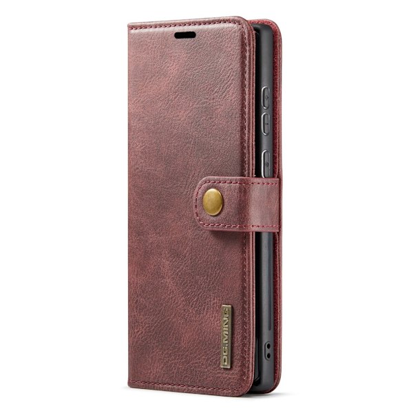 DG.MING 2-in-1 Magnet Wallet Samsung Galaxy S25 Ultra Red