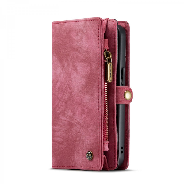 CaseMe Multi-Slot 2 i 1 Plånboksfodral iPhone 13 Mini Punainen