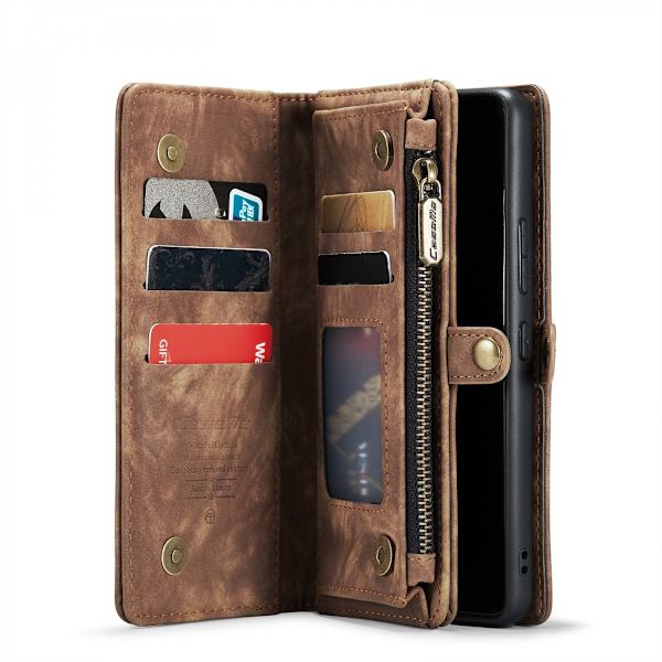 CaseMe Multi-Slot 2 i 1 Plånboksfodral Galaxy A53 Ruskea