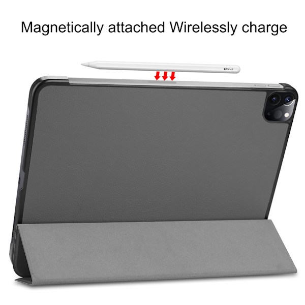 iPad Pro 12.9 6th Gen (2022) Fodral Tri-fold Grå