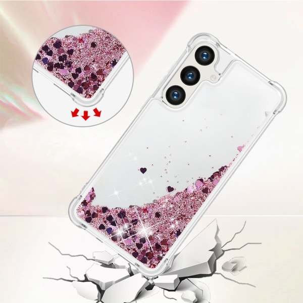 Glitter Bling TPU Case Samsung Galaxy S24 Plus Roséguld