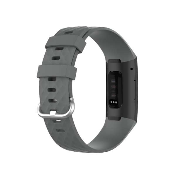 Silikonearmbånd til Fitbit Charge 3/4 Grå