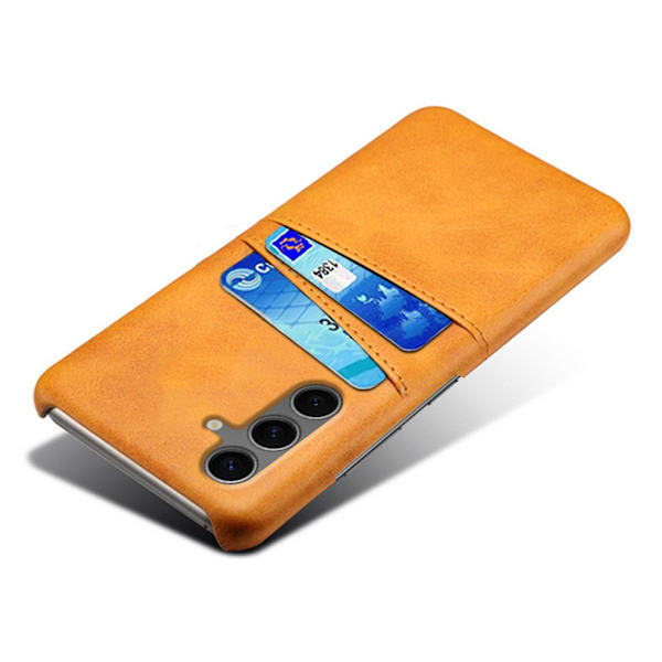 Läderskal Kortfack Samsung Galaxy S24 FE Cognac