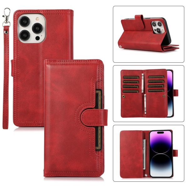 Lompakkokotelo Multi-Slot iPhone 15 Red