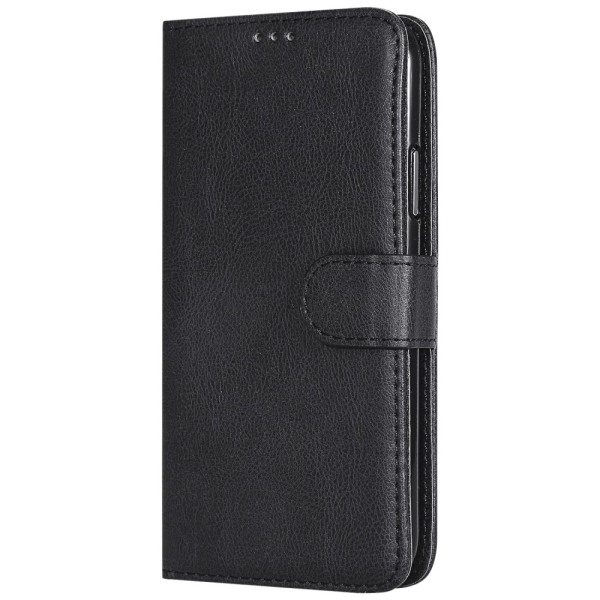 Magnetisk læderpung iPhone XS/X Sort