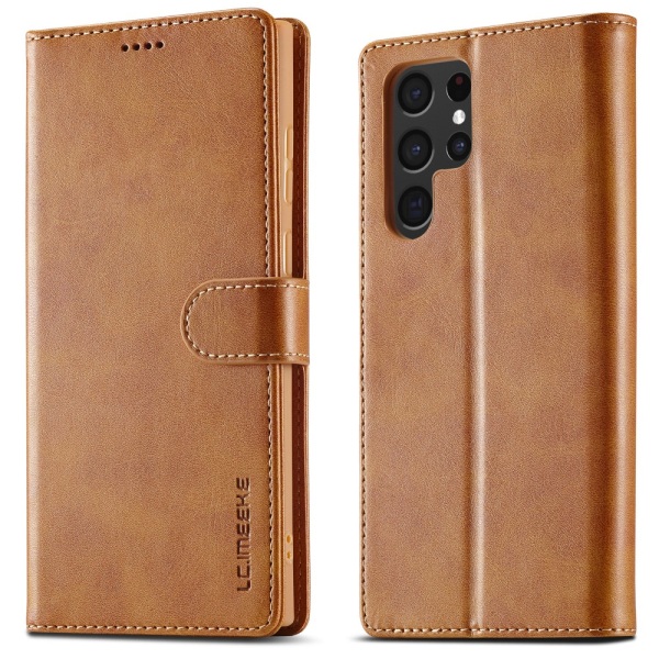 LC.IMEEKE lompakkokotelo Samsung Galaxy S24 Ultra Cognac