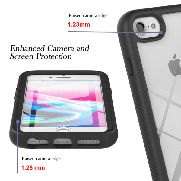 360 Full Cover Edge Case iPhone 7/8/SE Musta