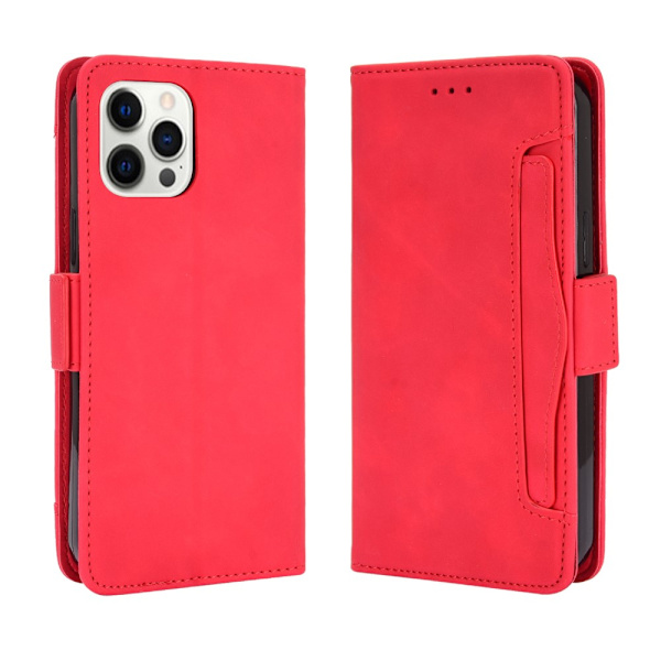 Multi Slot Pung Etui iPhone 13 Pro Rød