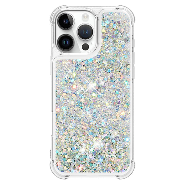 Glitter Bling TPU Case iPhone 16 Pro Silver