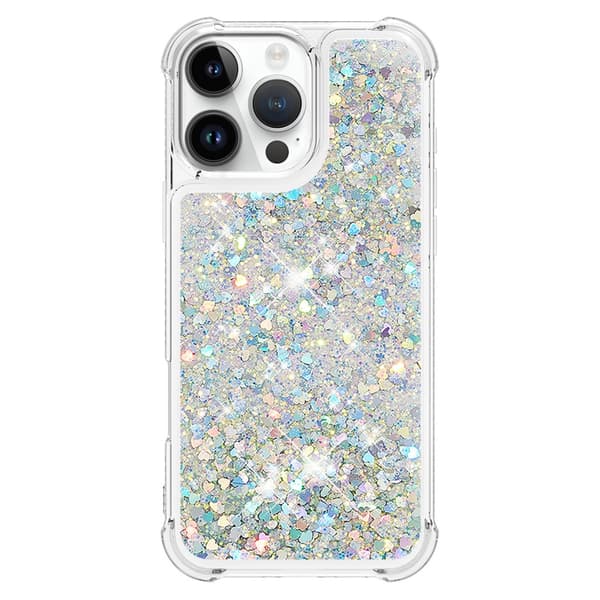 Glitter Bling TPU Skal iPhone 16 Pro Silver