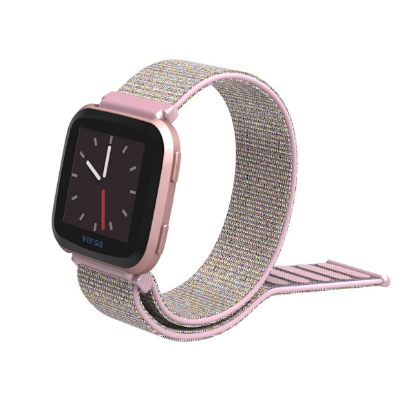 Nylonrem til Fitbit Versa/Versa 2 Rosa