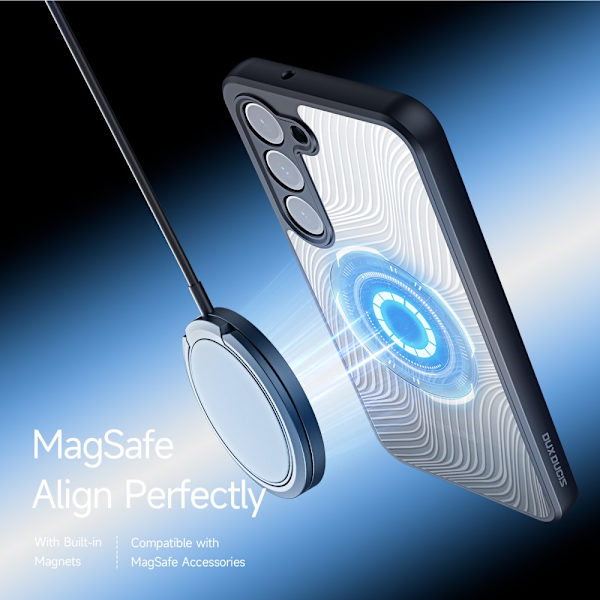 Dux Ducis Aimo -sarjan MagSafe-kuori Samsung Galaxy S23:lle, musta