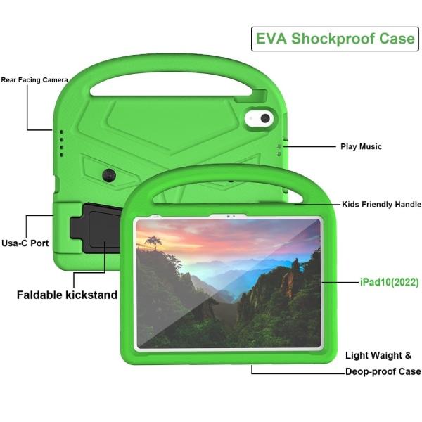 Skal EVA iPad 10.9 2022 (10th gen) Grön