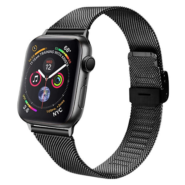 Milanese Mesh Apple Watch 42mm Sort