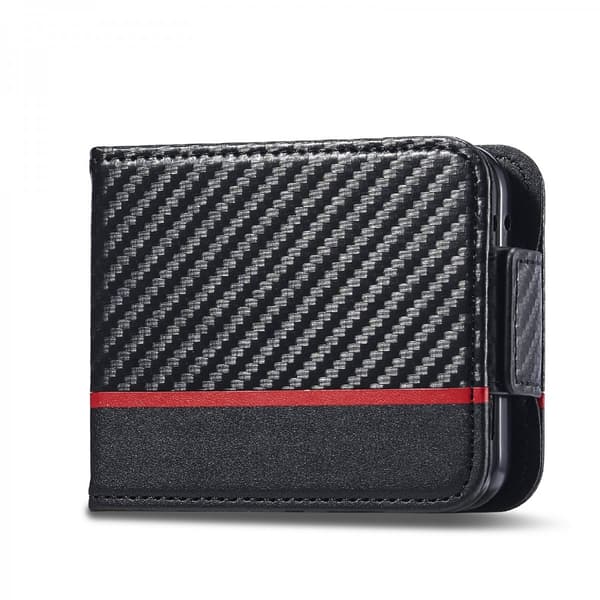 LC.IMEEKE Plånboksfodral Samsung Galaxy Z Flip 6 Kolfibertextur